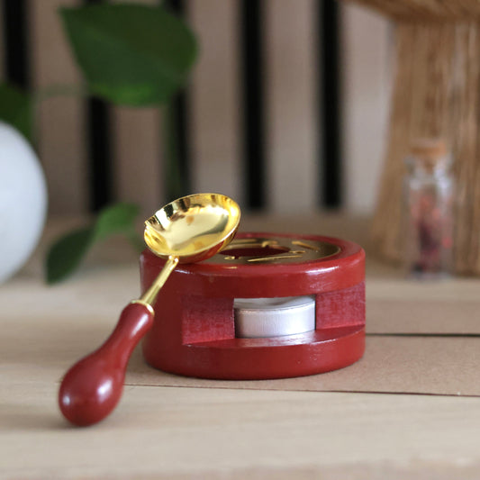 bougie et socle pour faire fondre la cire