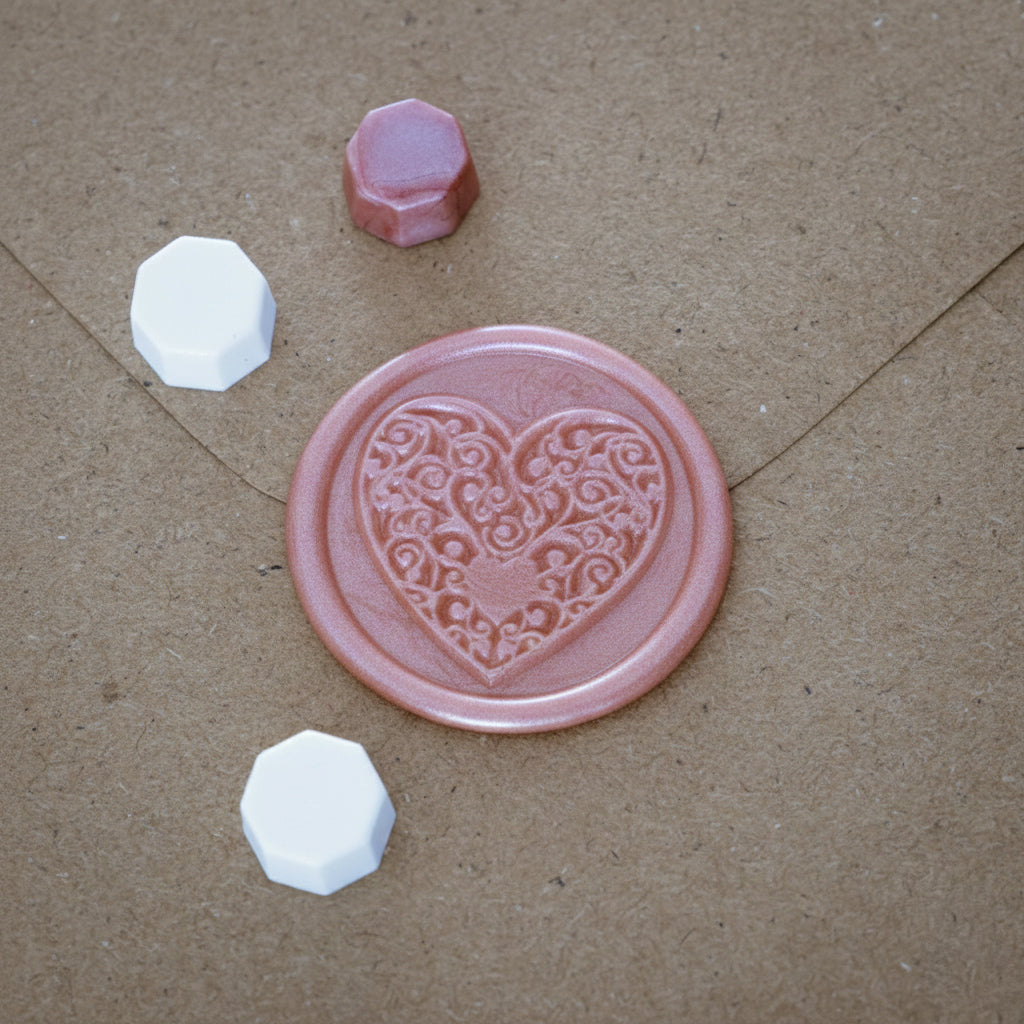 Coffret Coeur - pour 20-25 cachets de cire