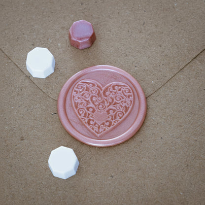 Coffret Coeur - pour 20-25 cachets de cire