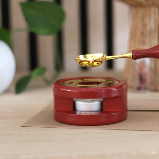 bougie et socle pour faire fondre la cire